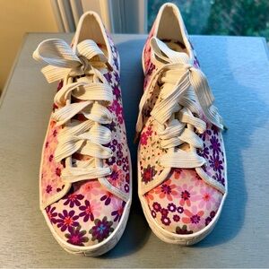 Keds + Kate Spade Floral Pink and Purple Sneakers